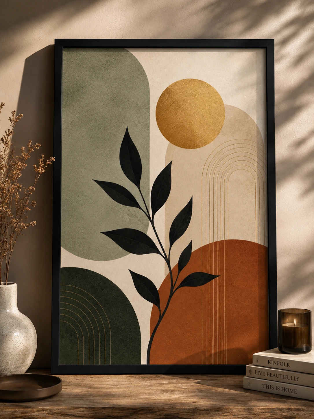 Earthy Botanicals – Minimalist Abstract Wall Art