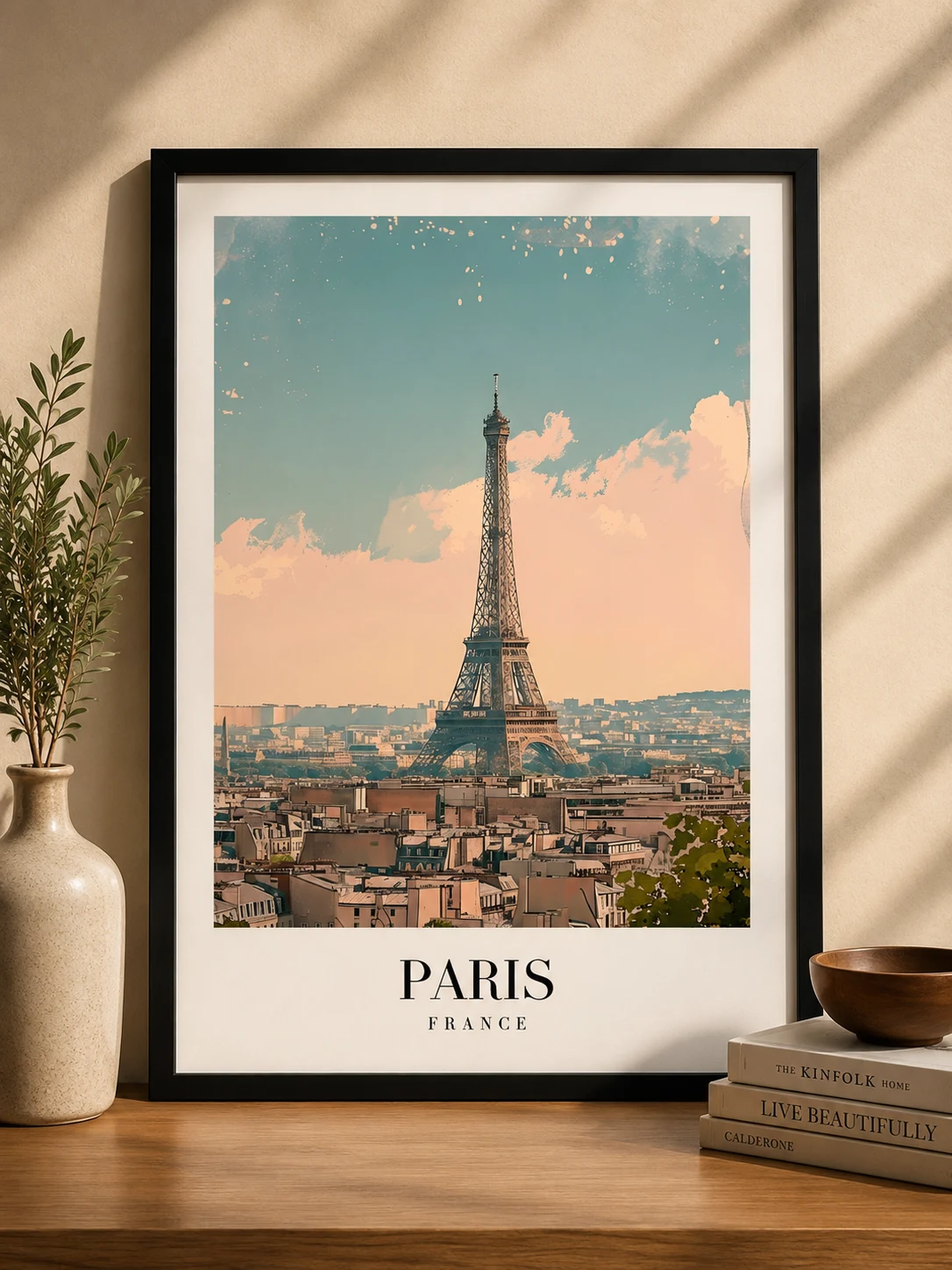 Paris Skyline – Premium Black Framed Travel Wall Art