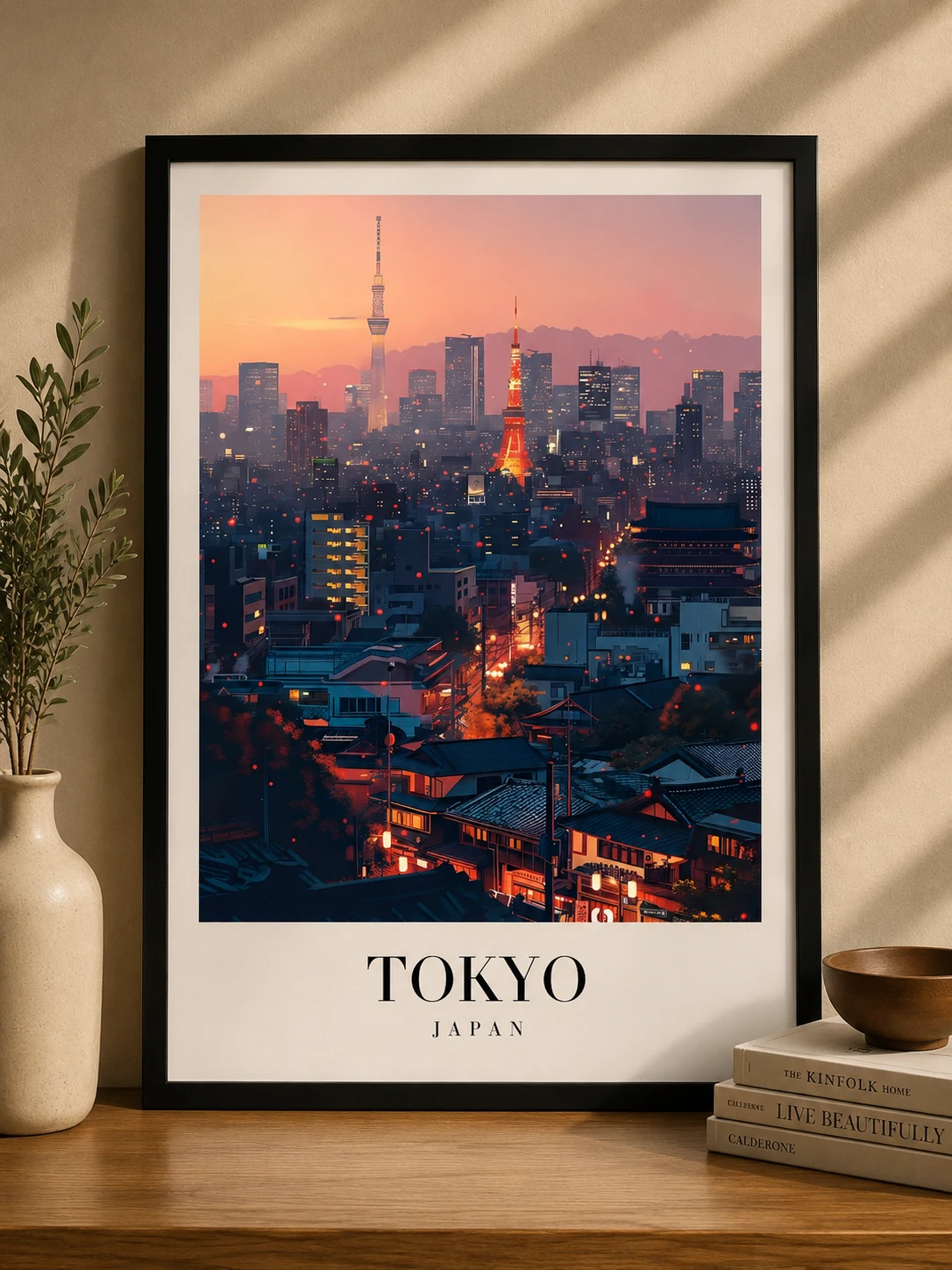 Tokyo Twilight – Premium Black Framed Travel Wall Art