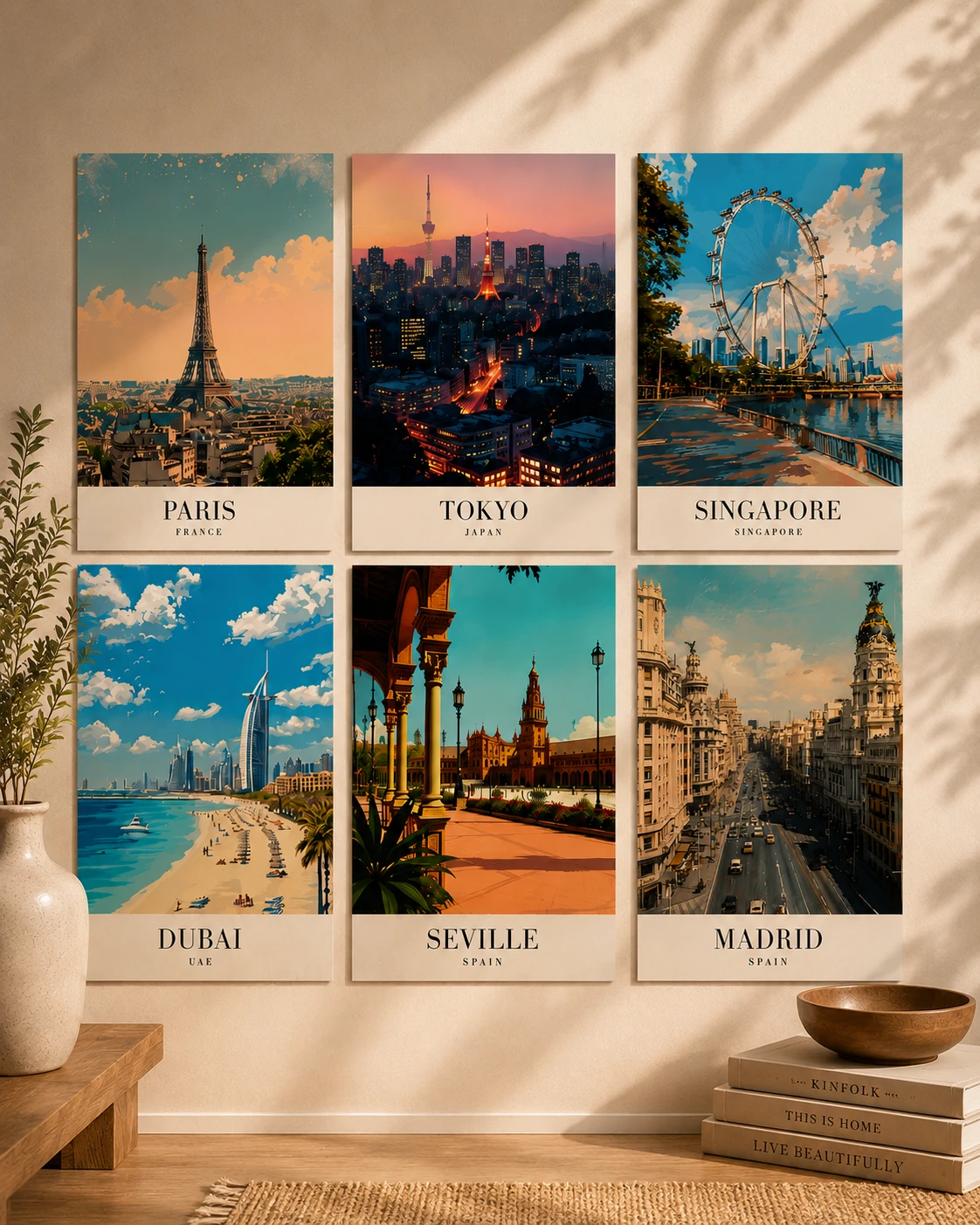 World Wanderlust – 6-City Travel Poster Set
