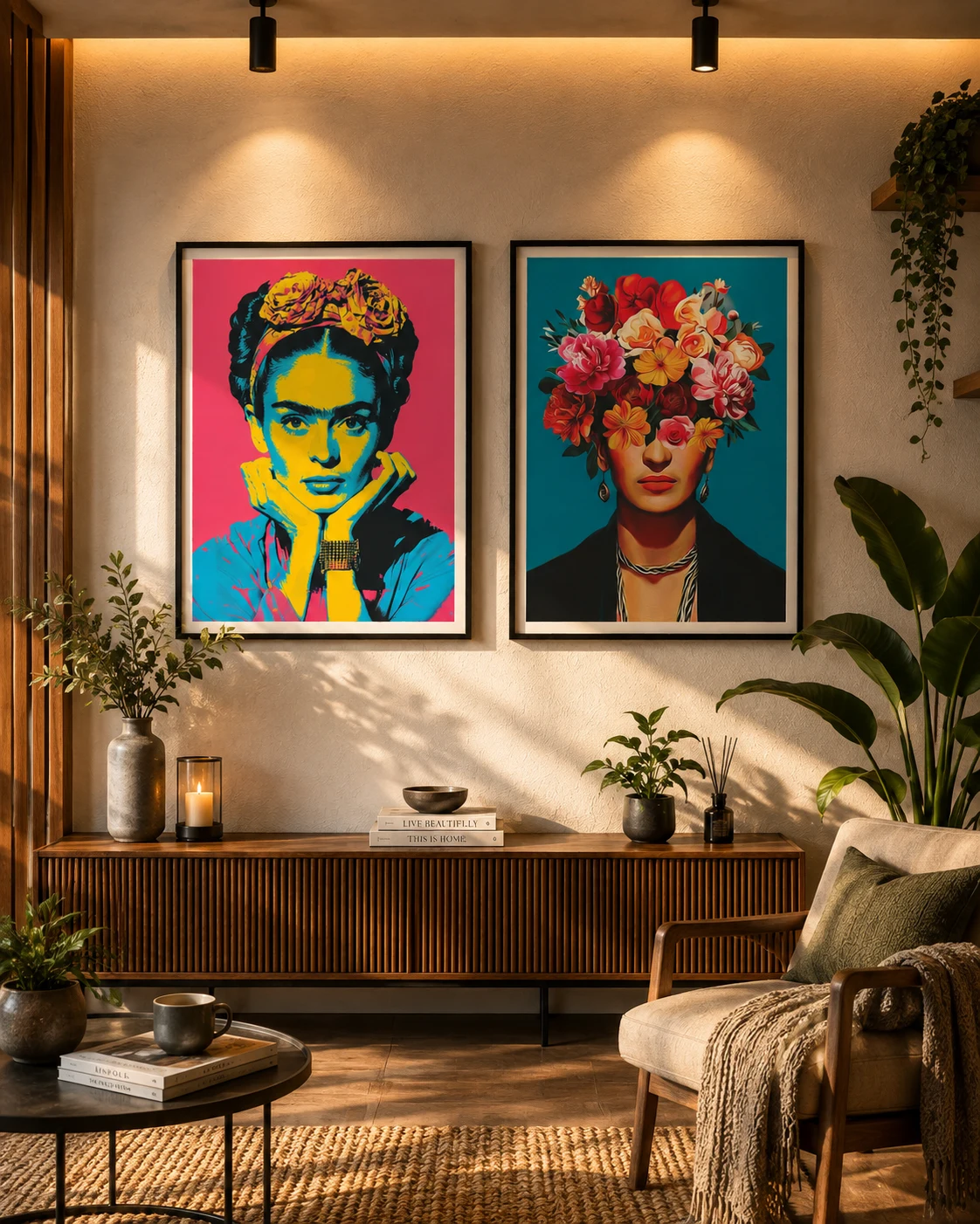 Colorful Contemporary Portraits 2 pair