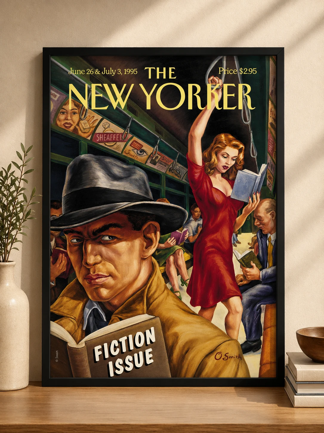 The New Yorker – Fiction Issue Premium Black Framed Cover Art