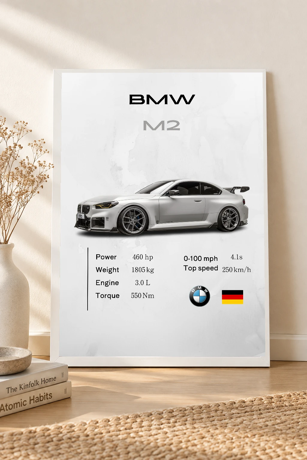 BMW M2 Poster | Premium Sports Car Wall Art | Automotive Decor for Garage & Office