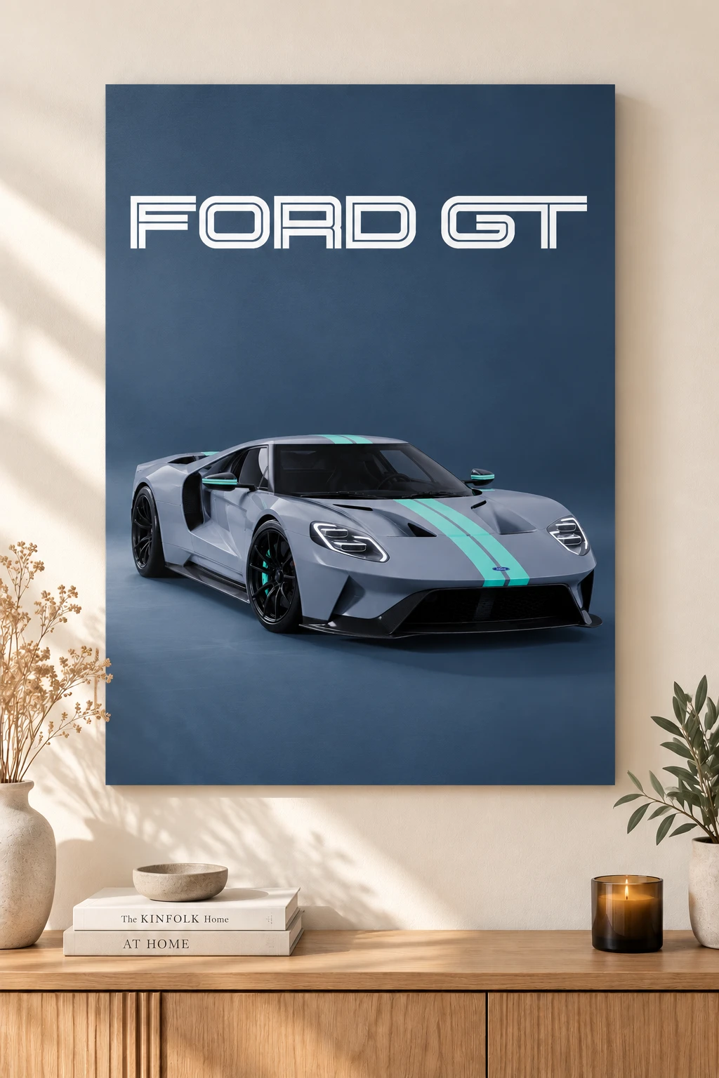 Ford GT Poster | Premium Supercar Wall Art | Automotive Decor for Garage & Office