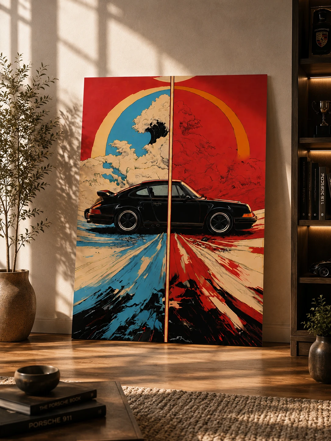 Porsche Racing Poster | Premium Vintage Motorsport Wall Art | Classic Race Car Decor
