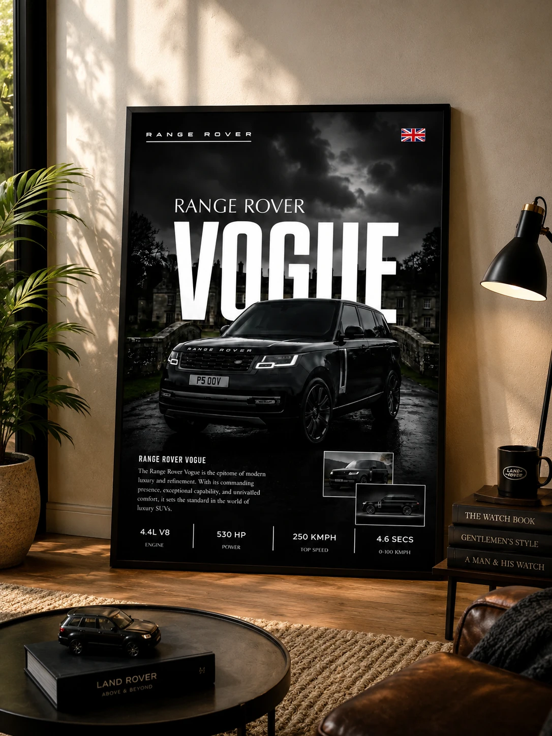 Range Rover Vogue Poster | Premium Luxury SUV Wall Art | Modern Automotive Decor for Garage & Office