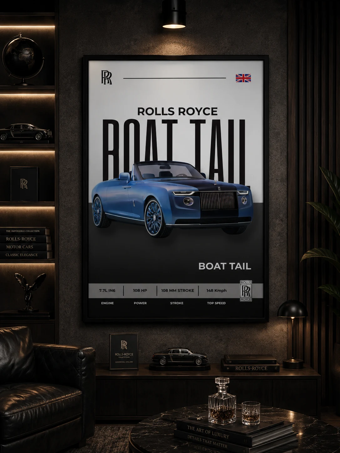 Rolls-Royce Boat Tail Poster | Premium Luxury Car Wall Art | Elegant Automotive Decor
