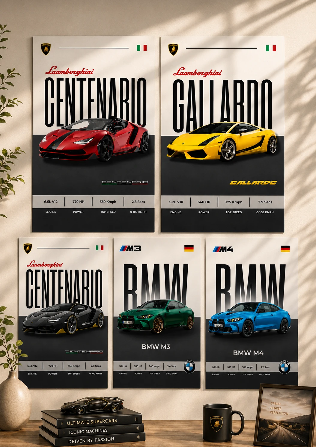 Ultimate Supercar Collection – Aesthetic Car Wall Art