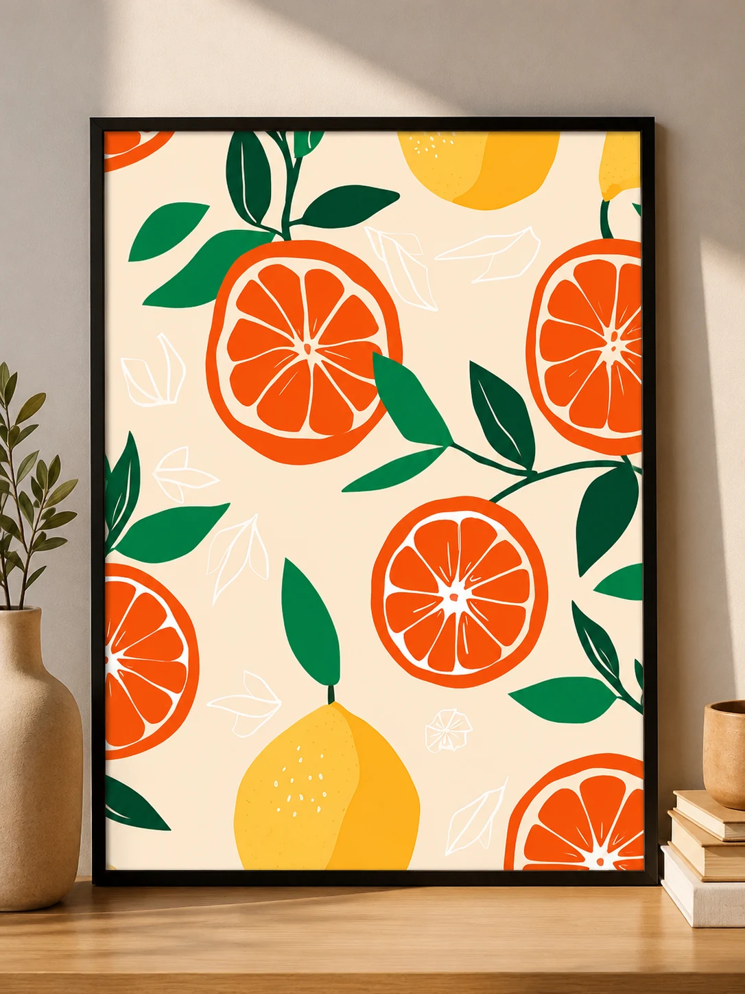 Citrus Grove – Premium Black Framed Botanical Wall Art