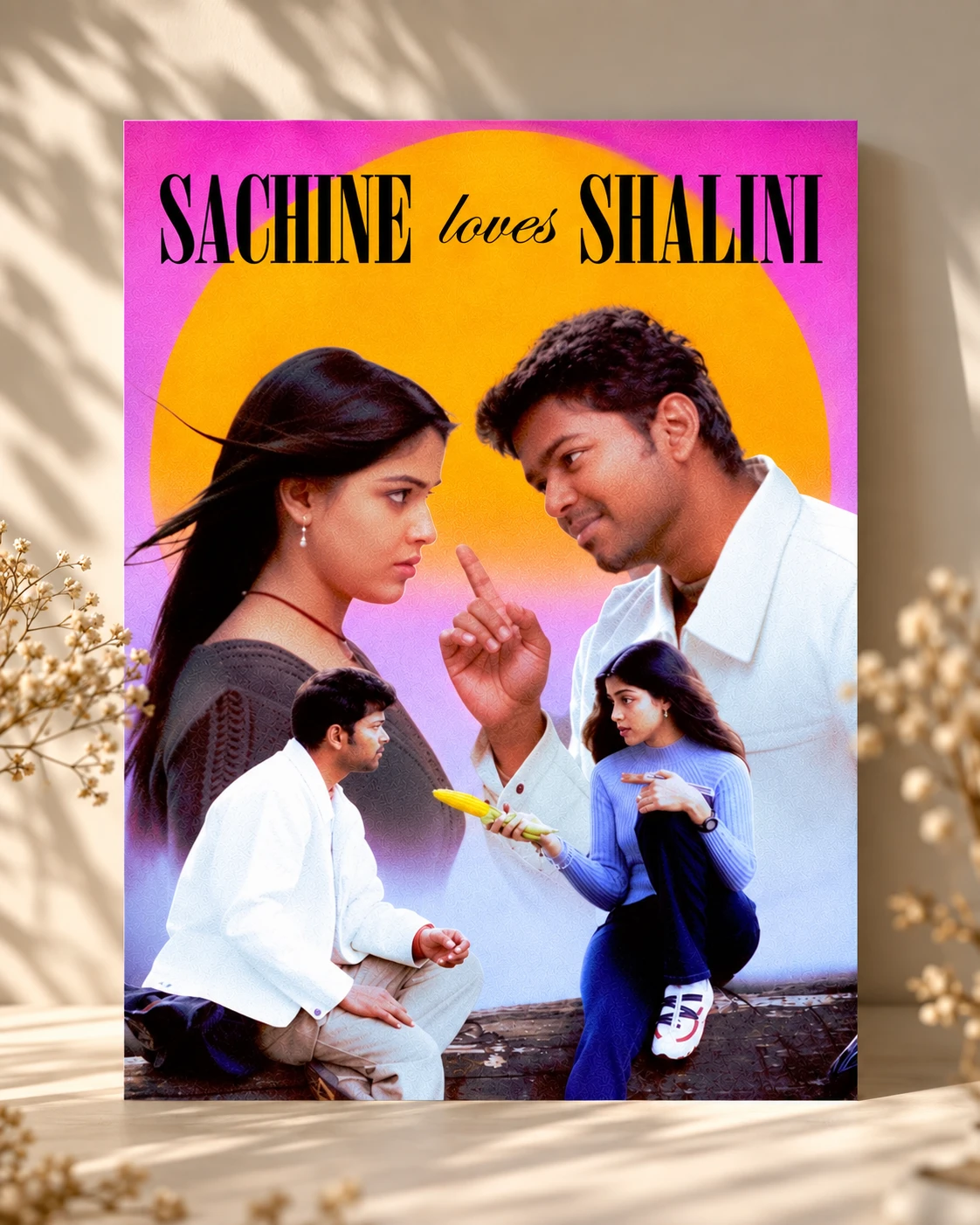 Sachine Loves Shalini – Retro Love Poster · Poster only