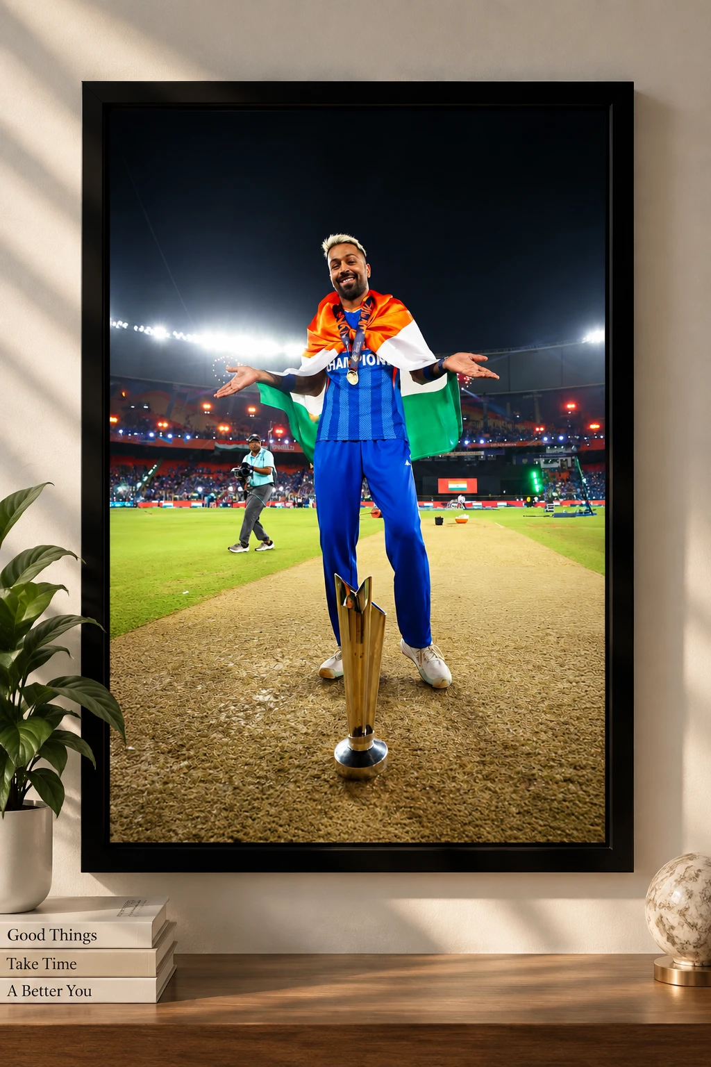 Hardik Pandya Indian Cricket Victory Poster · Poster only