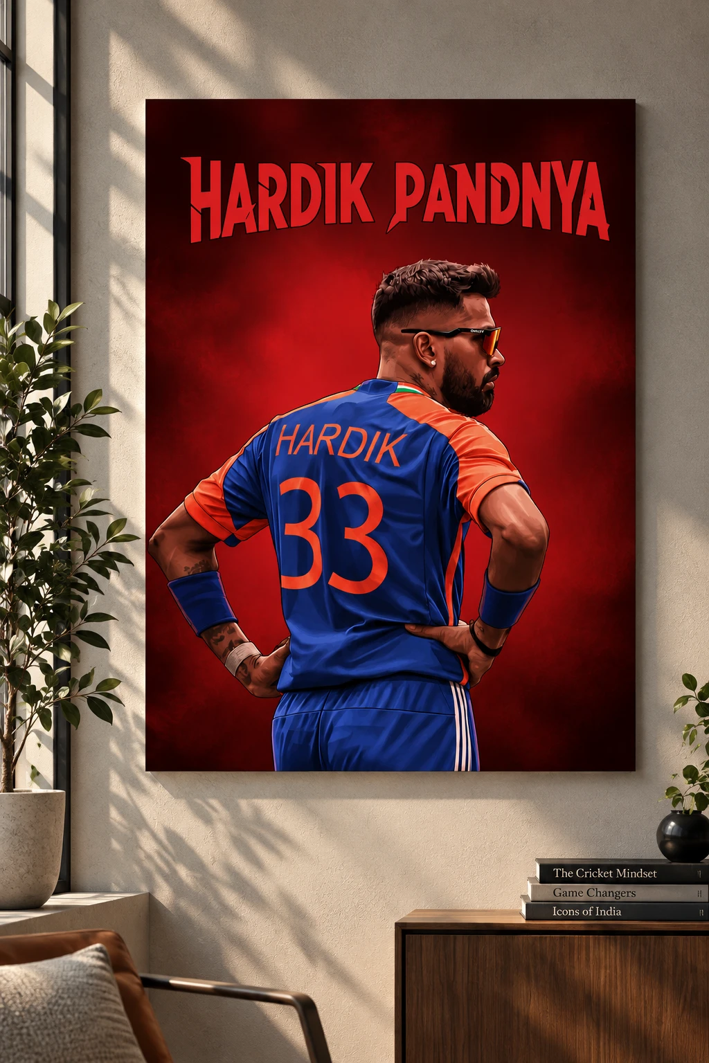 Hardik Pandya – The Champion Mindset | Cricket Wall Poster · Poster only
