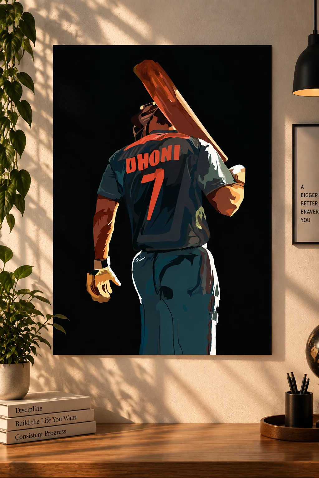 MS Dhoni 7 Iconic Cricket Poster · Poster only