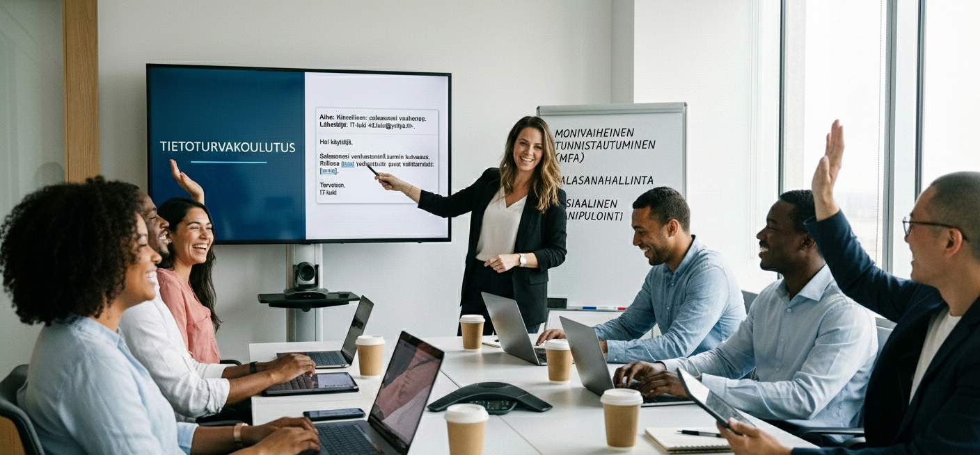 People taking notes at a training session