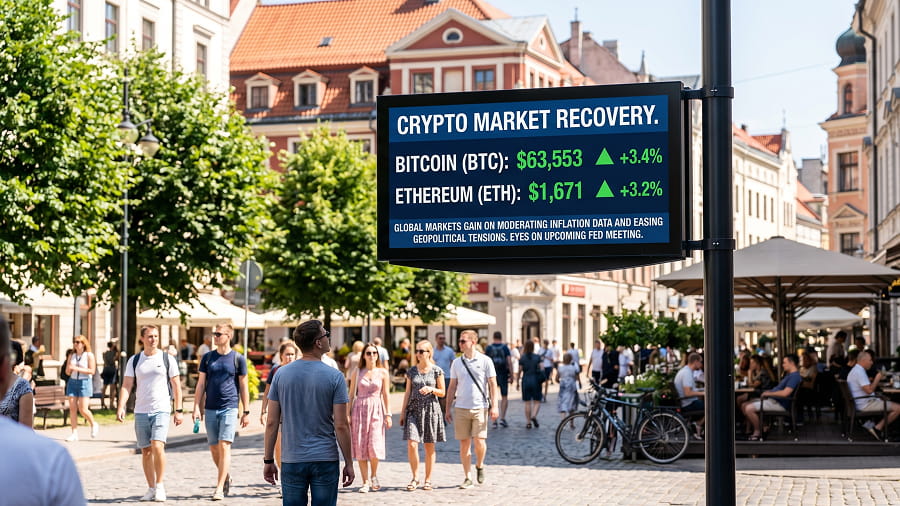 Kryptobørser 12.06: Bitcoin tilbage på 63.500