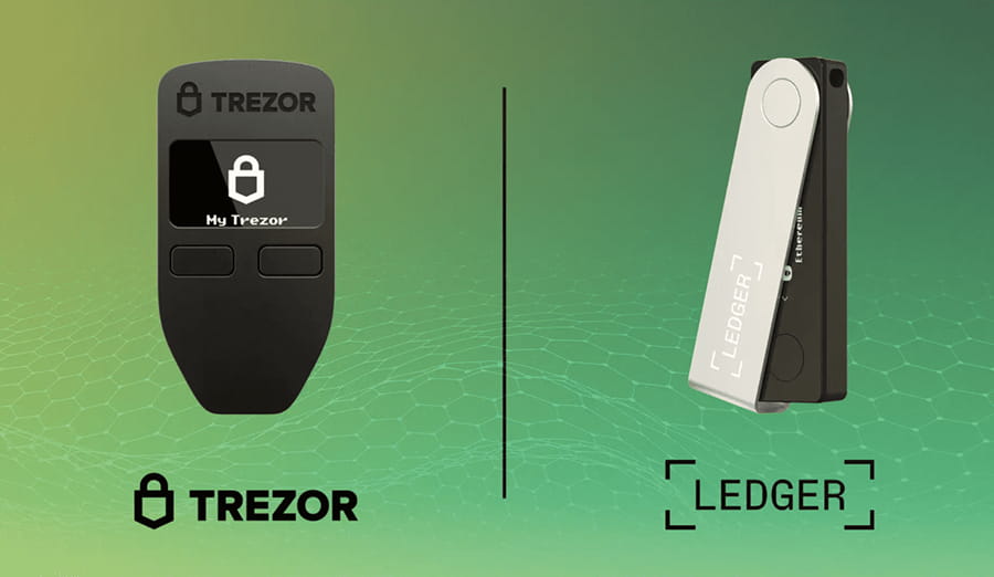 Ledger prieš Trezor 2026 — kurią aparatinę piniginę pasirinkti?