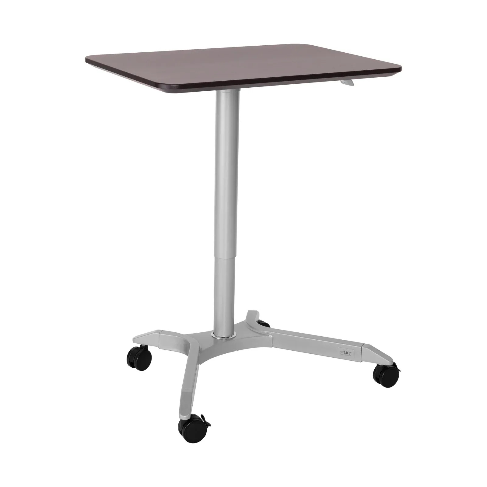 airLIFT® Premium Pneumatic Sit-Stand Mobile Desk Cart - Espresso