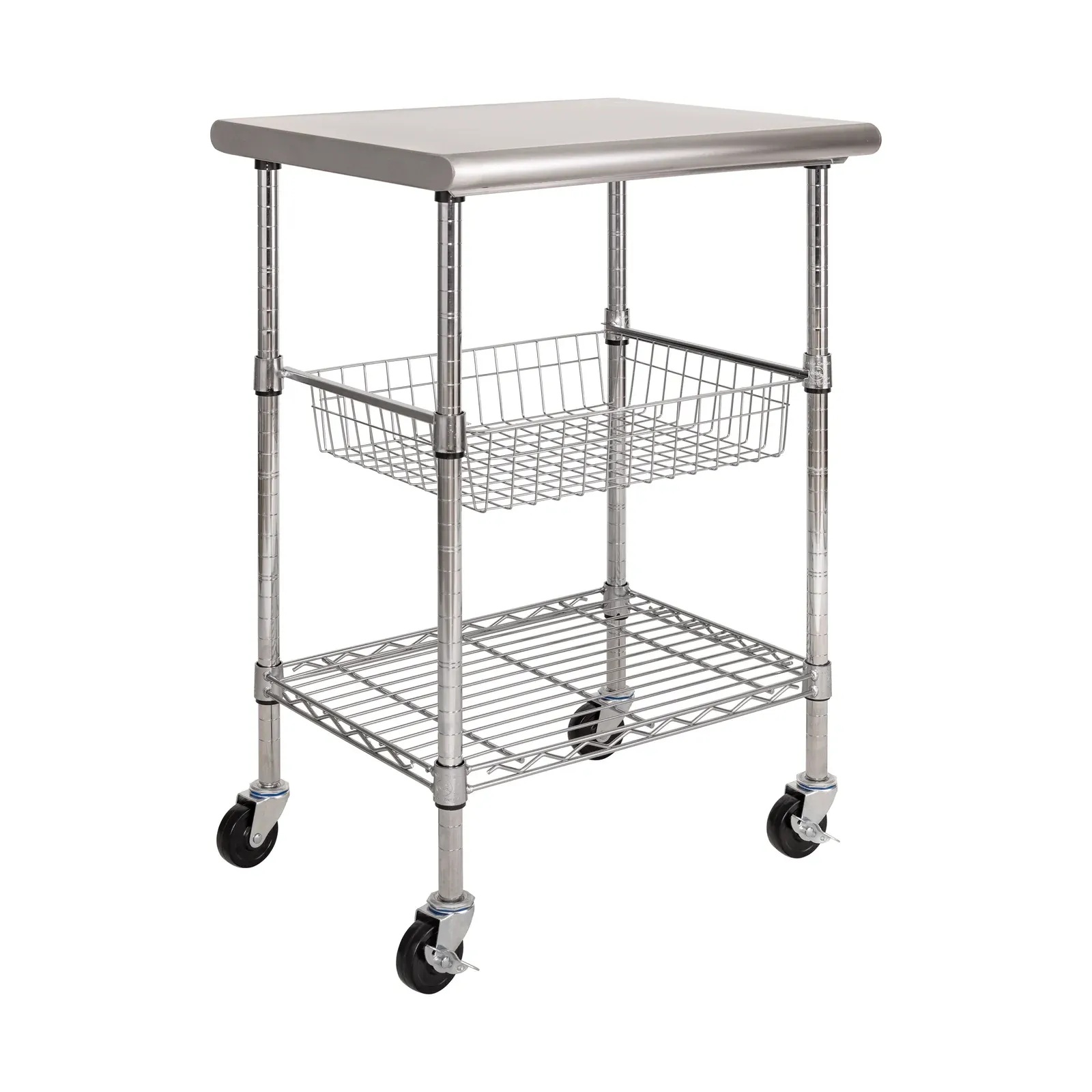 Stainless Steel NSF-Certified Utility Worktable Cart