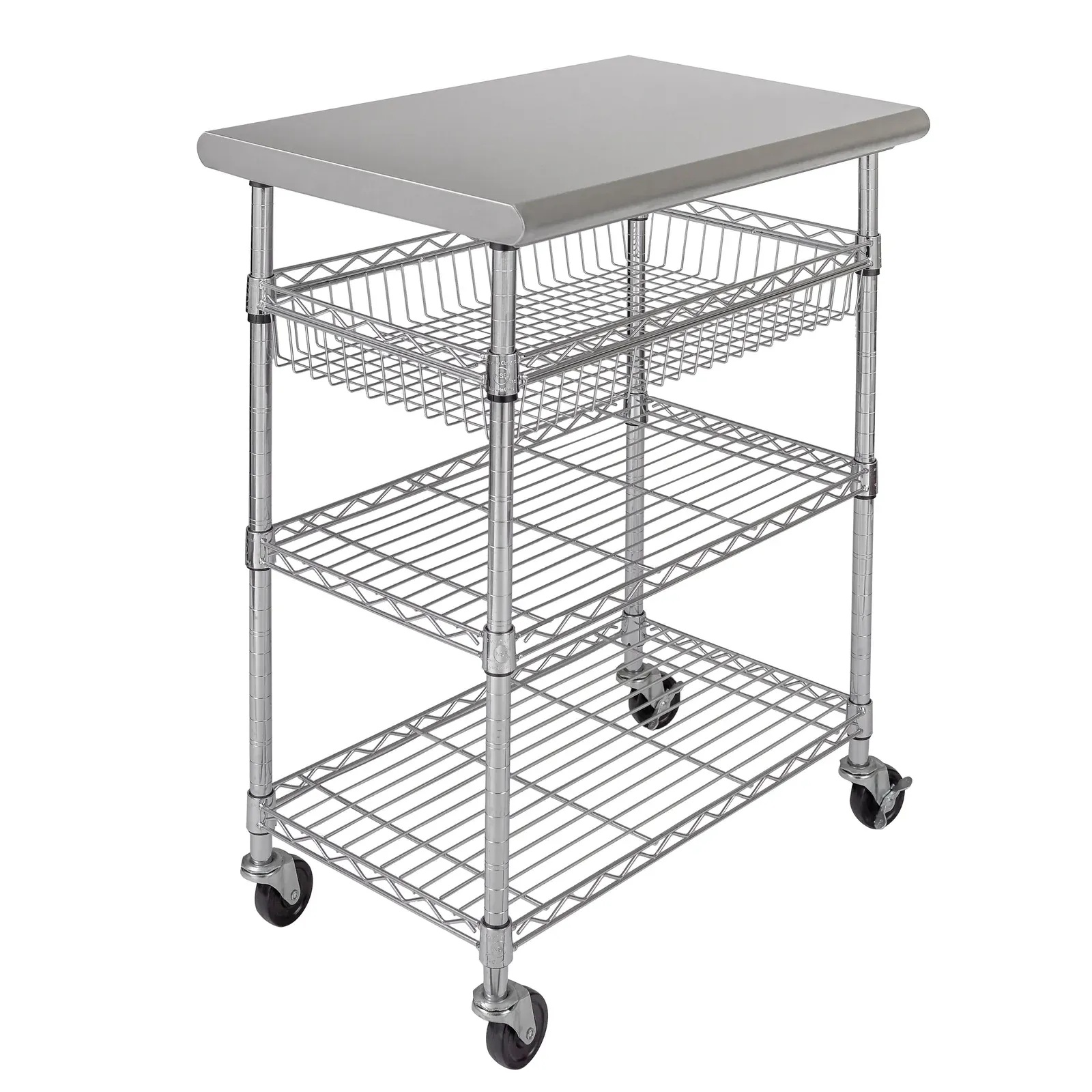 Stainless Steel NSF-Certified Utility Worktable Cart
