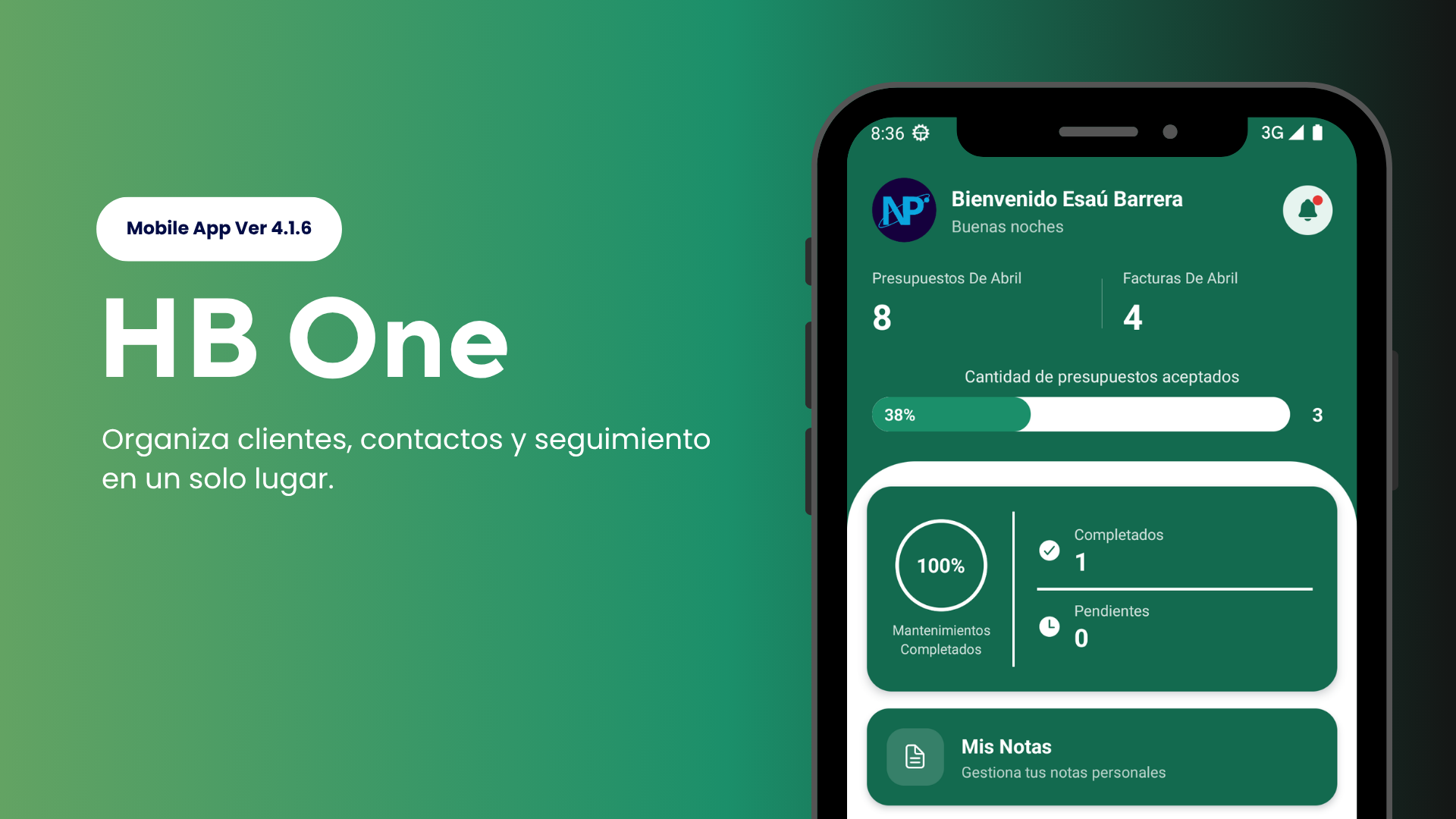 Captura del proyecto HBOne