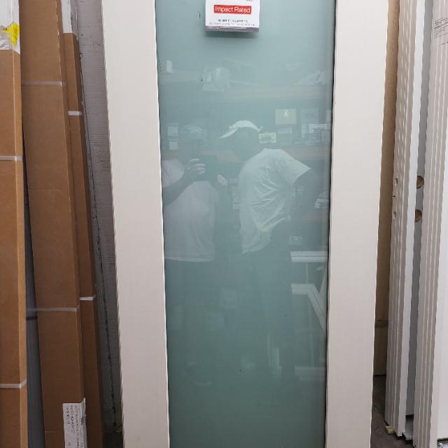 32" x 80" frosted impact glass slabs only