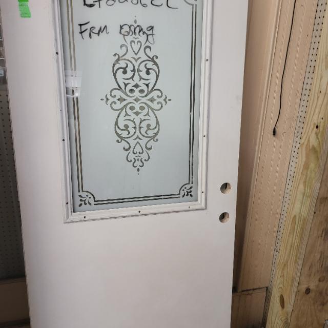 36"x 80" pantry style, half glass