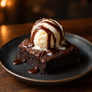 Warm Brownie Sundae