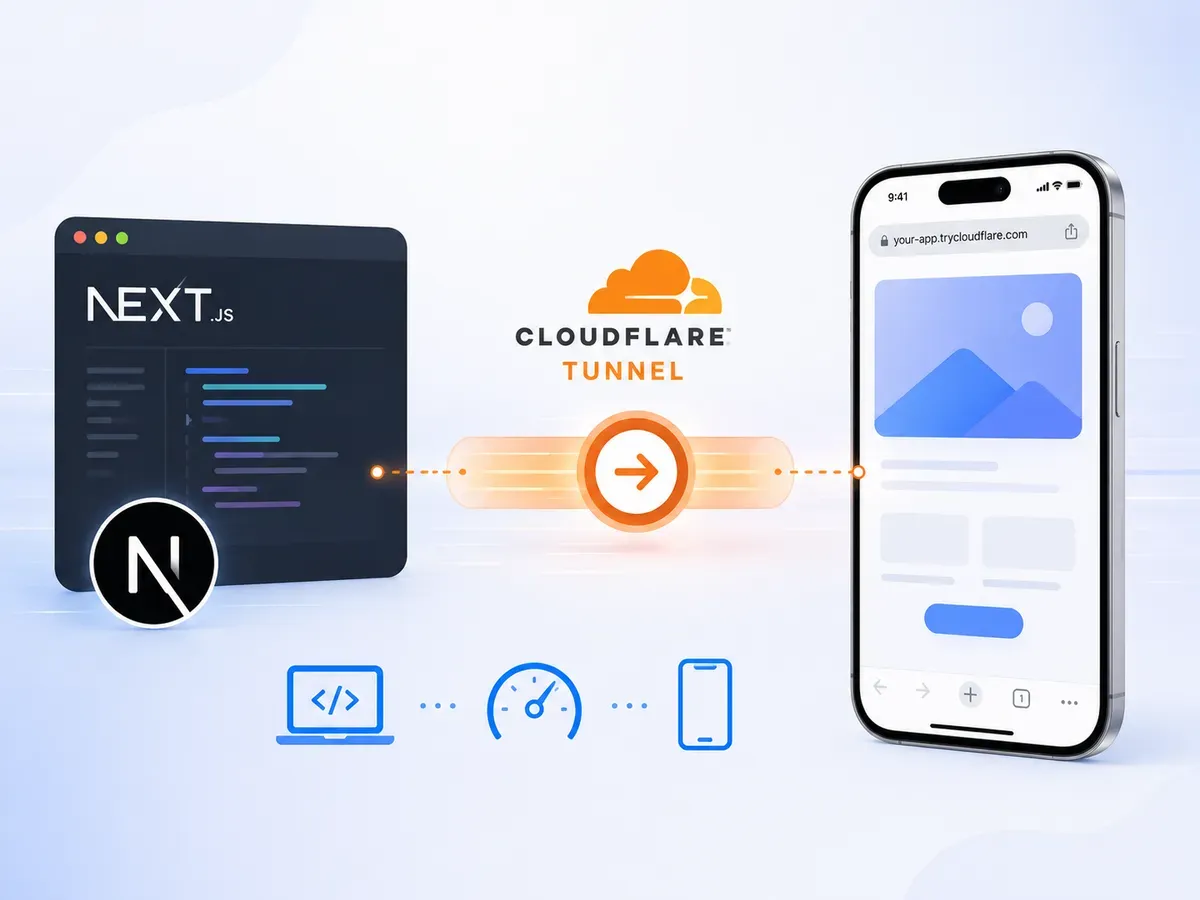 Test ứng dụng Next.js trên iPhone qua Cloudflare Tunnel
