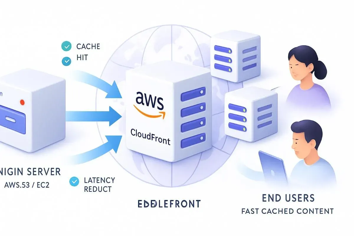 Kiến trúc CloudFront với S3 origin