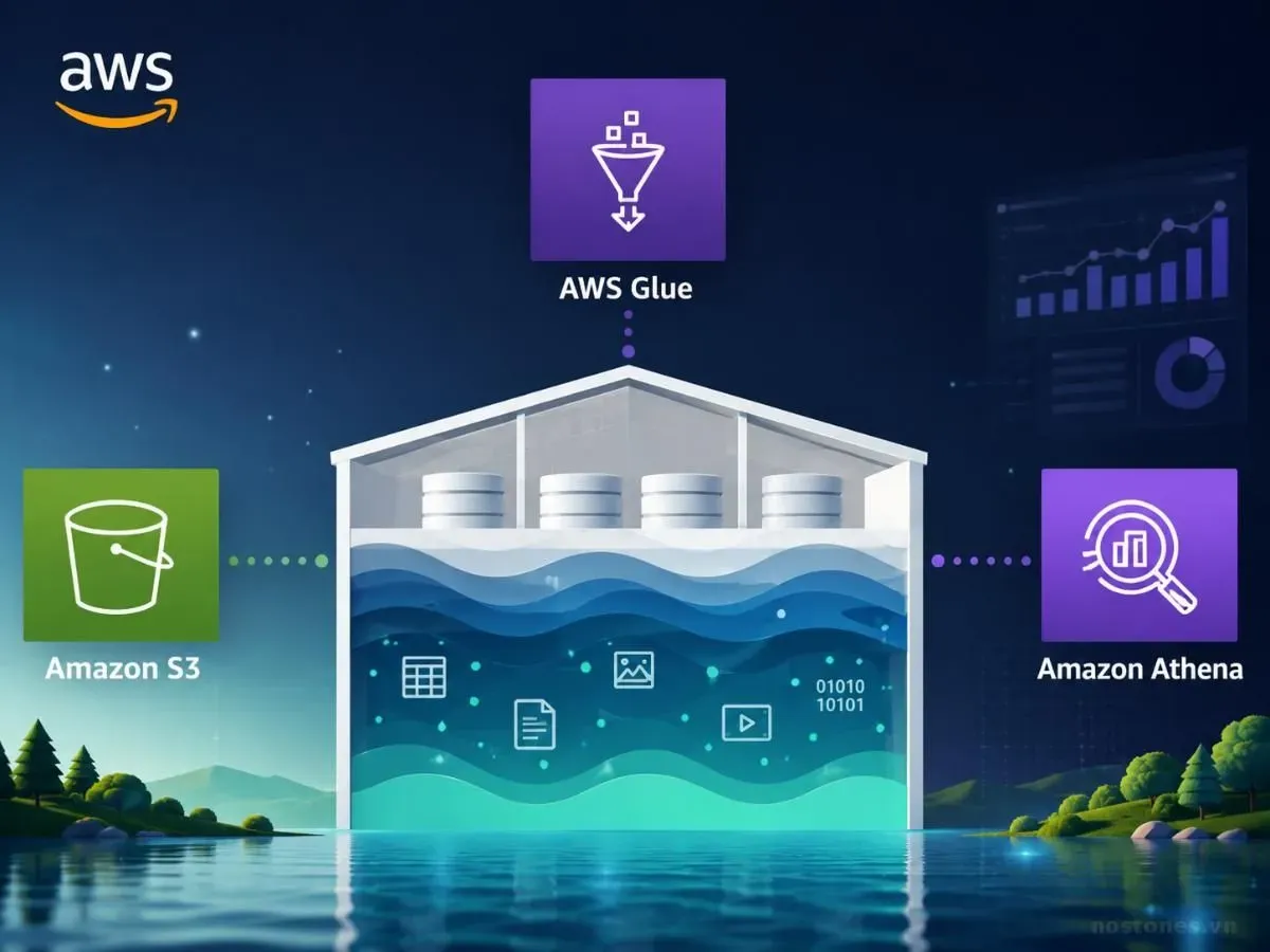 Kiến trúc Data Lakehouse trên AWS với S3, Glue và Athena