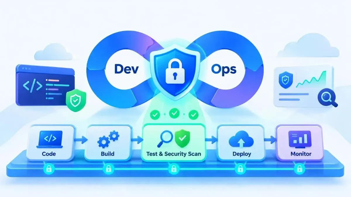 DevSecOps Pipeline các giai đoạn Code Build Test Security Deploy Monitor