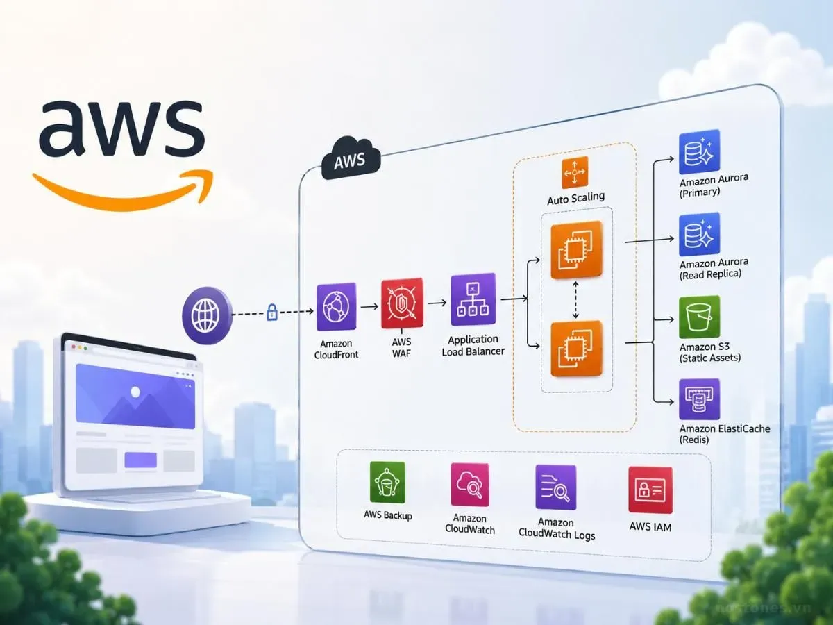 Kiến trúc AWS Production cho web quy mô vừa và nhỏ
