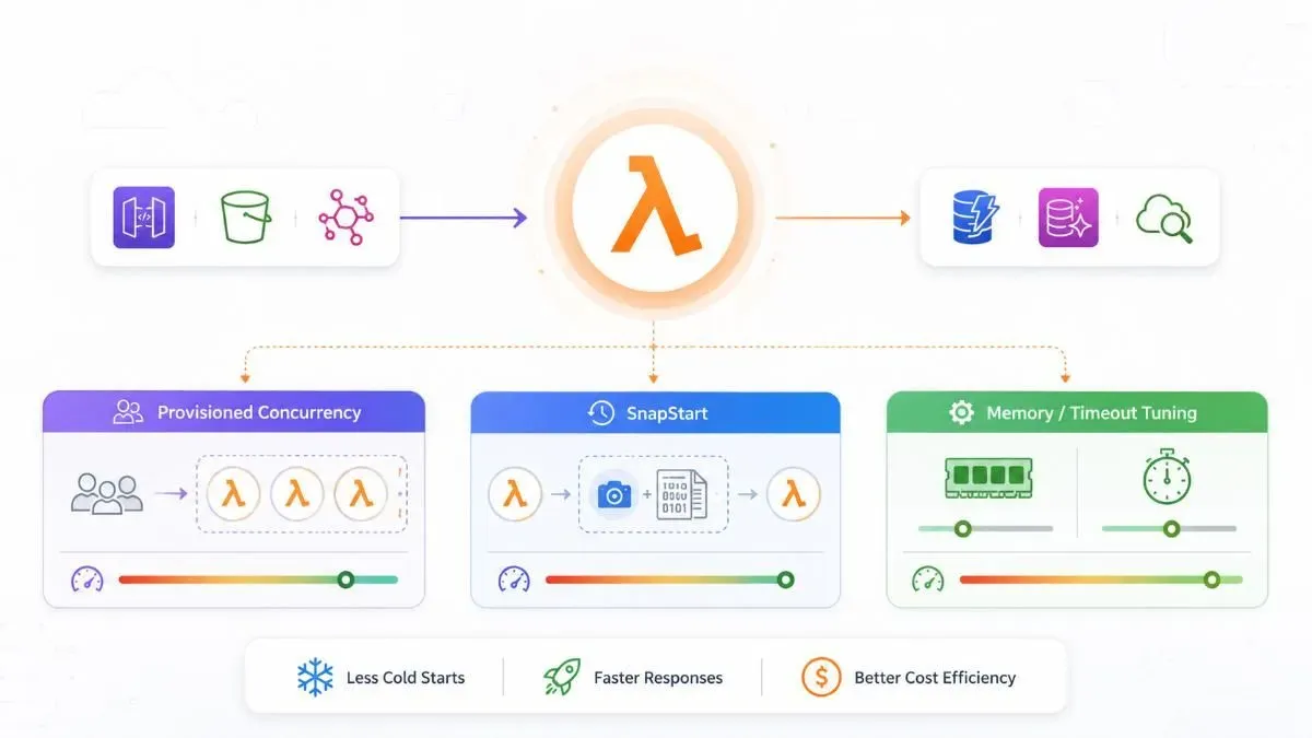 Kiến trúc tối ưu AWS Lambda cold start với Provisioned Concurrency, SnapStart và Memory Tuning