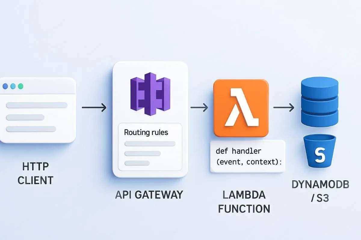 AWS Lambda và API Gateway workflow diagram