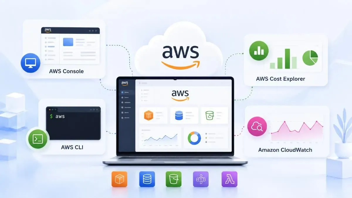 AWS Console, CLI, Cost Explorer và CloudWatch