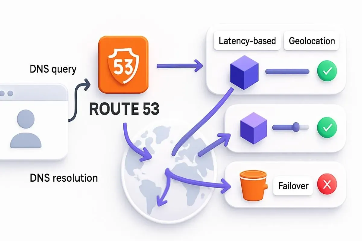 Sơ đồ DNS routing của AWS Route 53
