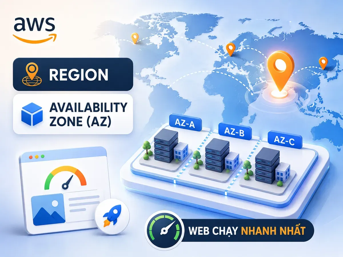AWS Region và Availability Zone minh họa