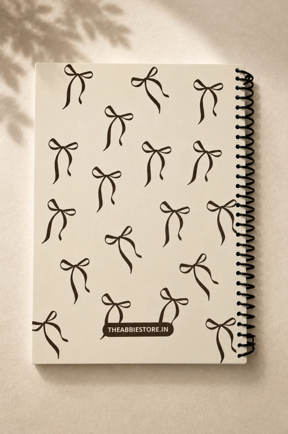 Beige Black Bow Notebook - view 2