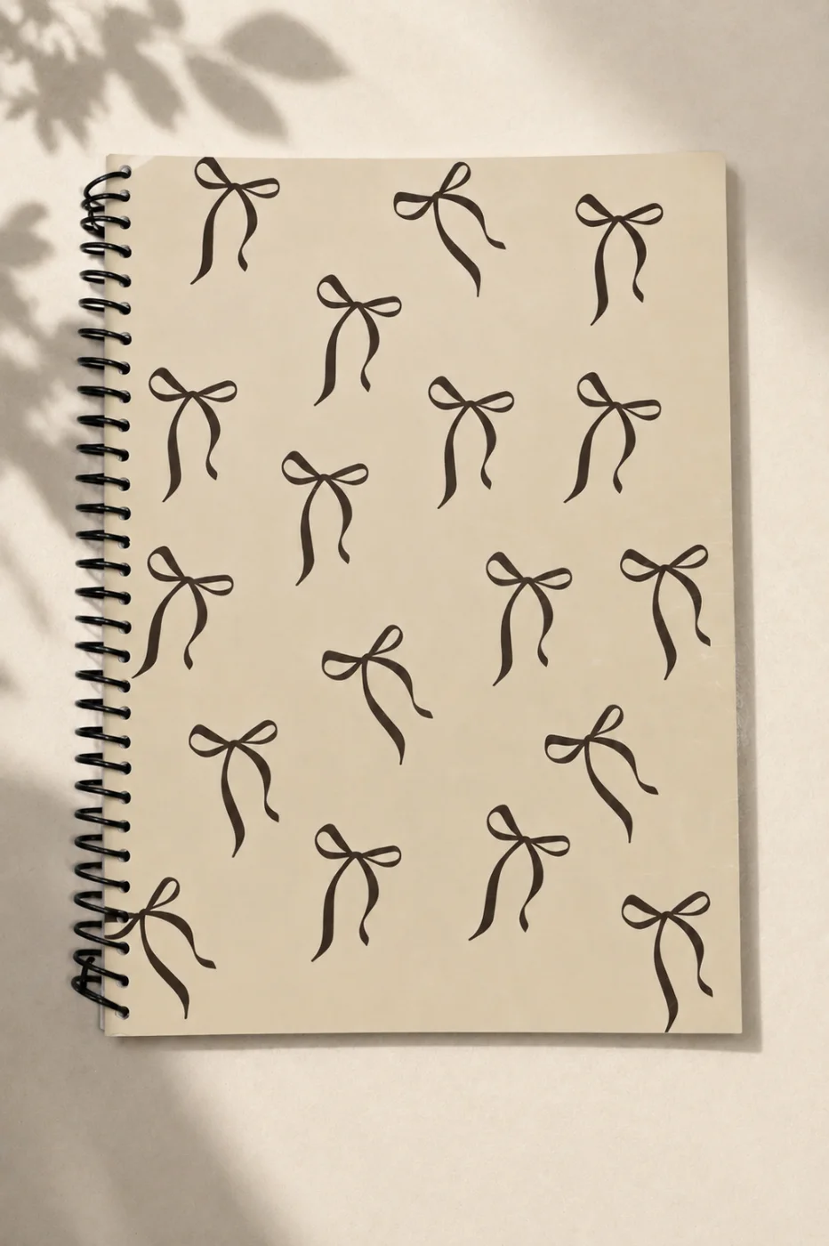 Beige Black Bow Notebook - view 1