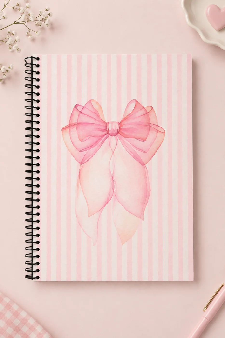 Pink Bow Notebook - view 1