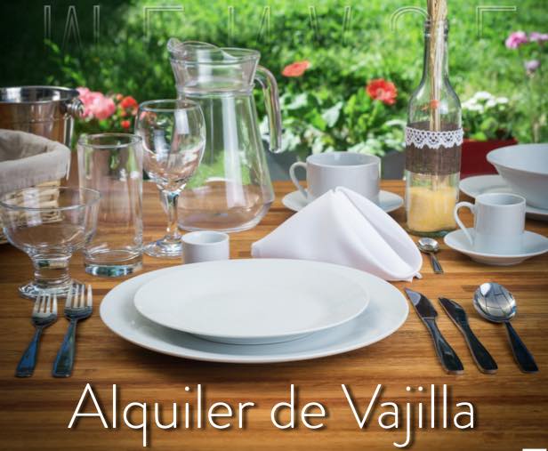 Alquiler de Vajilla - platos, vasos, copas, cubiertos