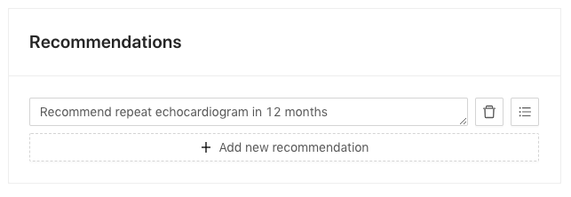 Report recommendations