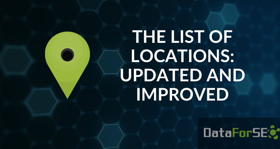 Update of the locations list 🌎