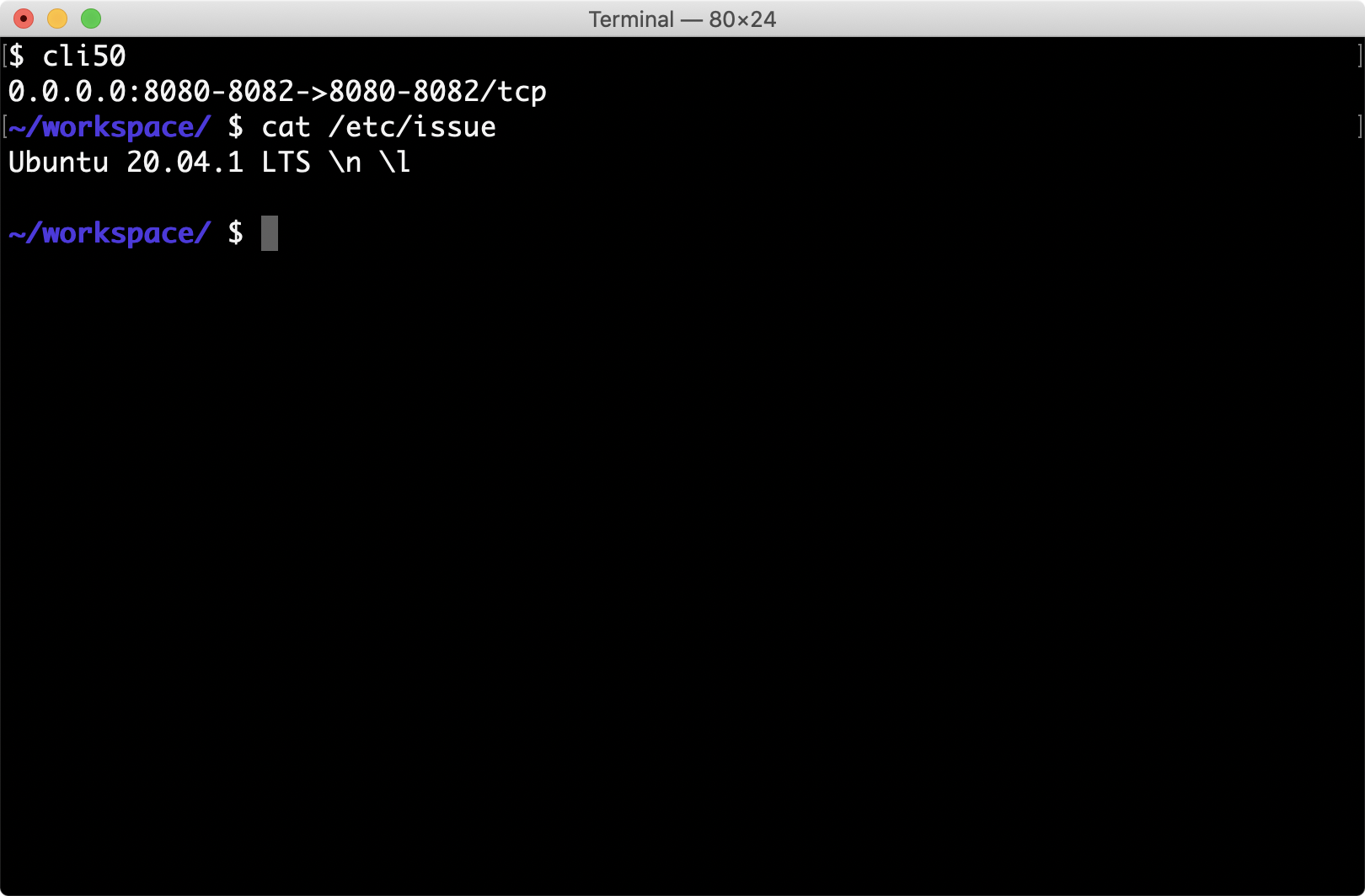 cli50 Upgraded to Ubuntu 20.04