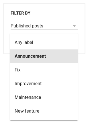 Posts filtering