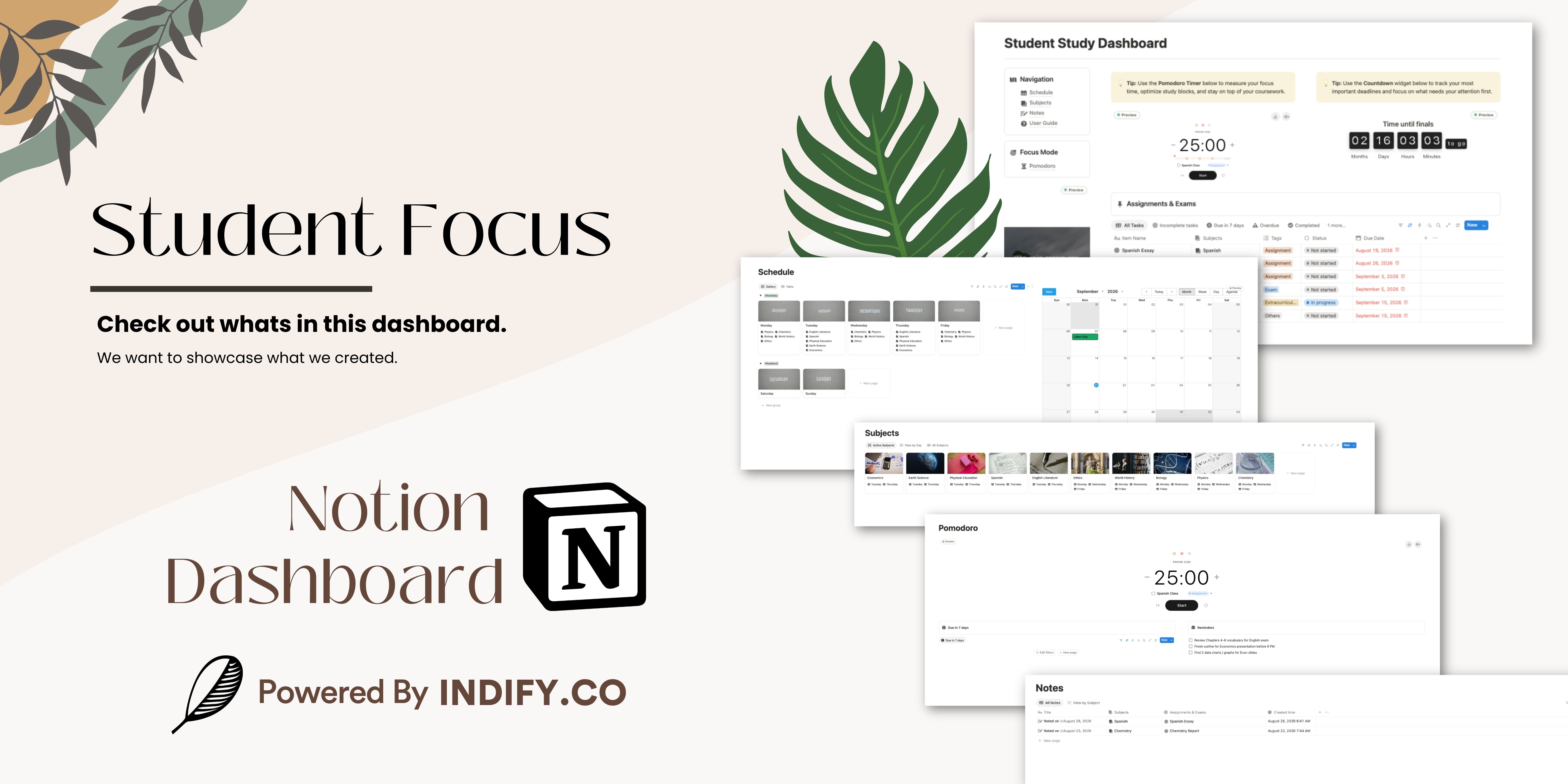 Student Focus Dashboard preview