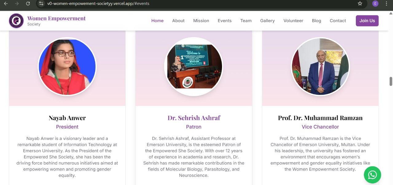 Women Empowerment Society use case image 1