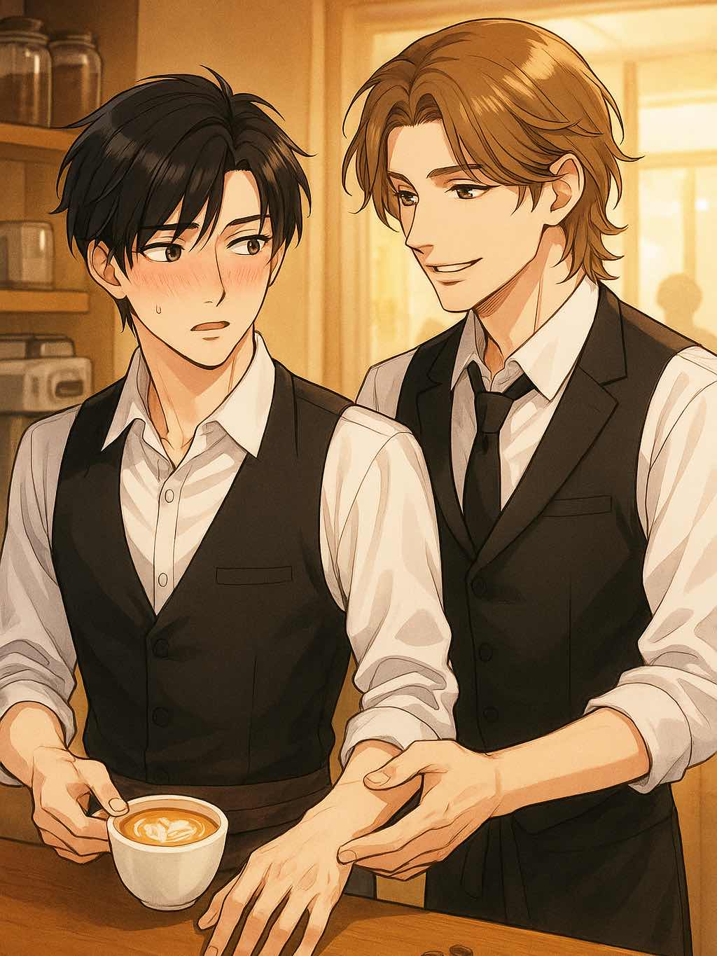 「カフェの窓辺で、君に触れる」