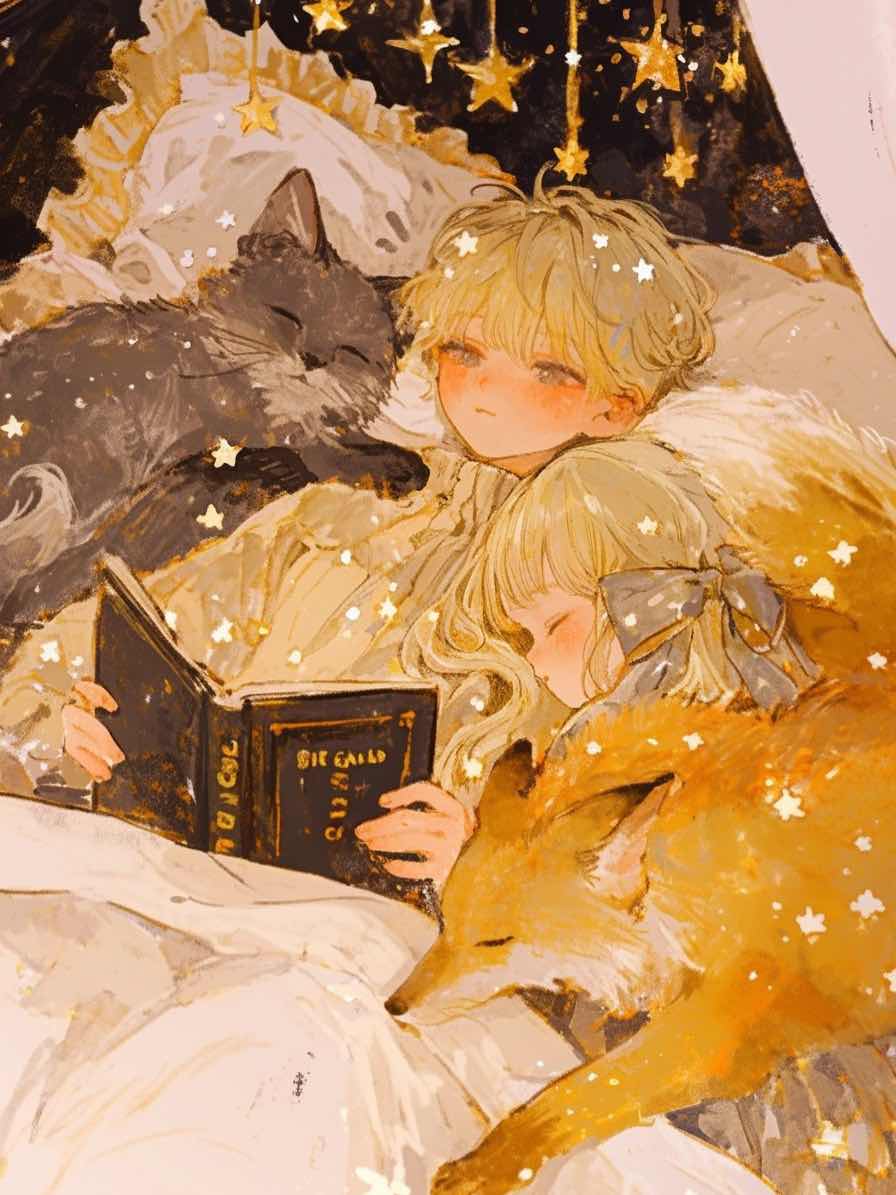 【夜の図書館】