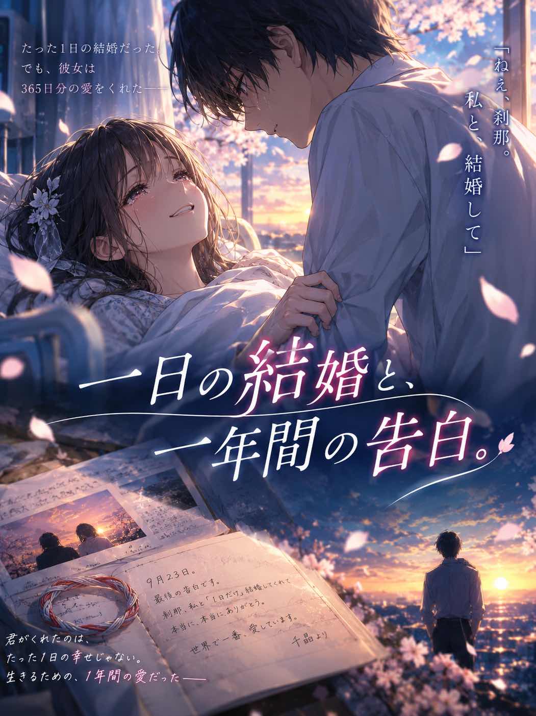 一日の結婚と、一年間の告白。